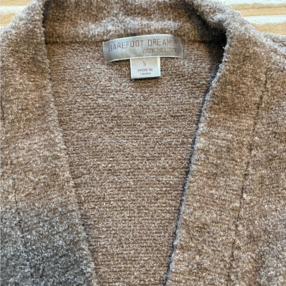 Barefoot Dreams CozyChic Lite Taupe Cardigan